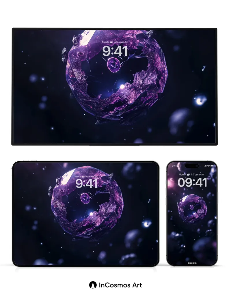 Cosmic Amethyst Wallpaper with Hollow Core