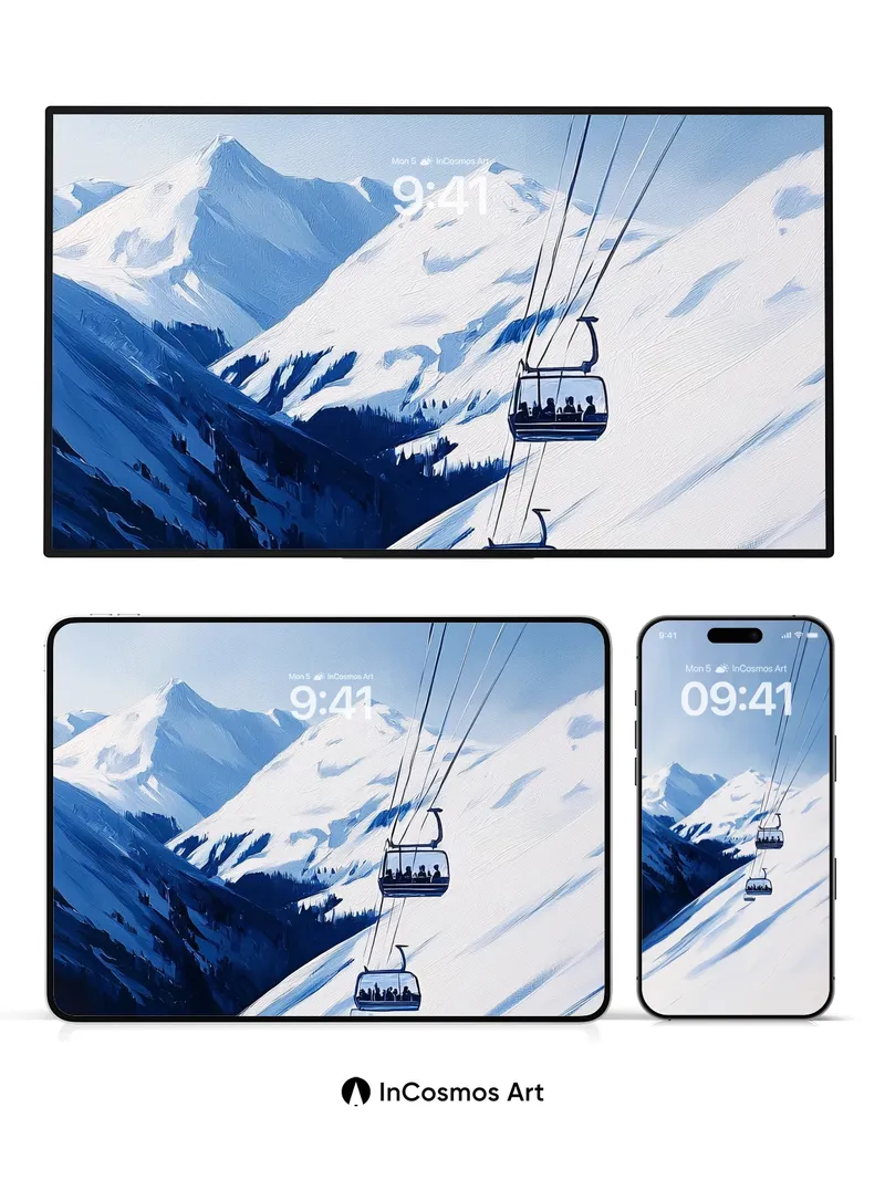 Serenity Peak Wallpaper with Skyward Lines