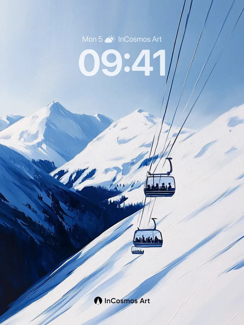 Serenity Peak Wallpaper with Skyward Lines