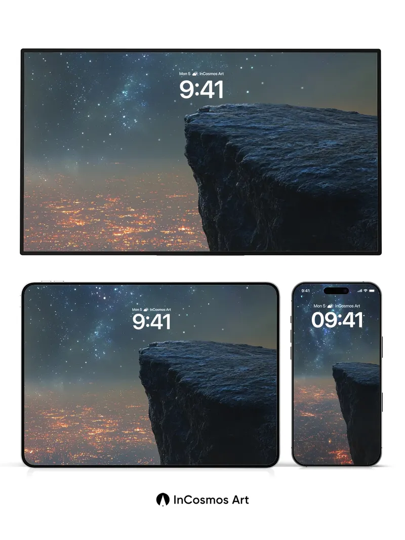 Stellar Edge Wallpaper with City Glow