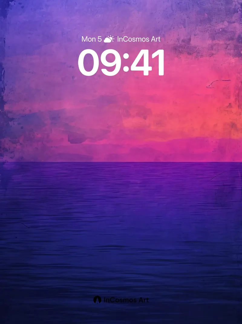 Crimson Horizon Wallpaper with Ethereal Depth