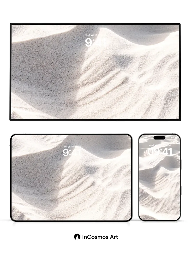 Serenity Dune Wallpaper with Sunlit Ripples