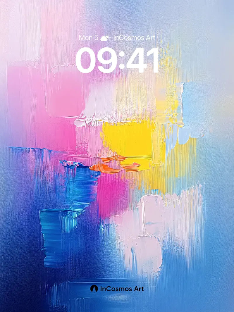 Luminous Drift Wallpaper with Floating Color Fields