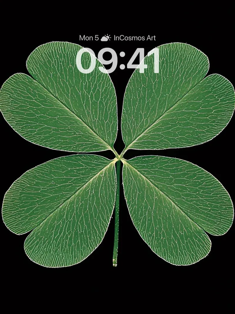 Serenity Clover Wallpaper with Veined Light