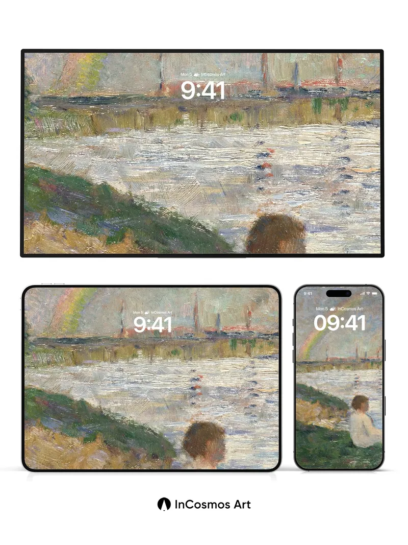 Rainbow Hush Wallpaper with River Whispers