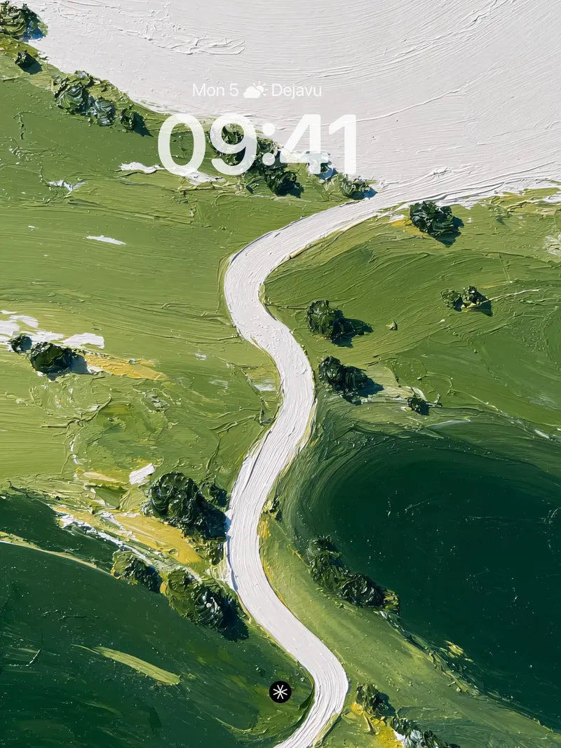 Winding Path Green Hills Wallpaper