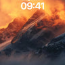 Crimson Summit Wallpaper with Cloud-Clad Peaks wallpaper for iPhone, iPad & Mac
