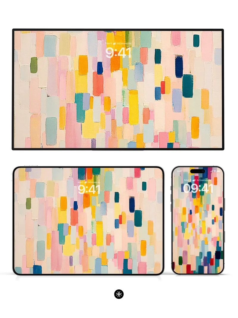 Abstract Color Blocks Wallpaper 4K for iPhone Lock Screen