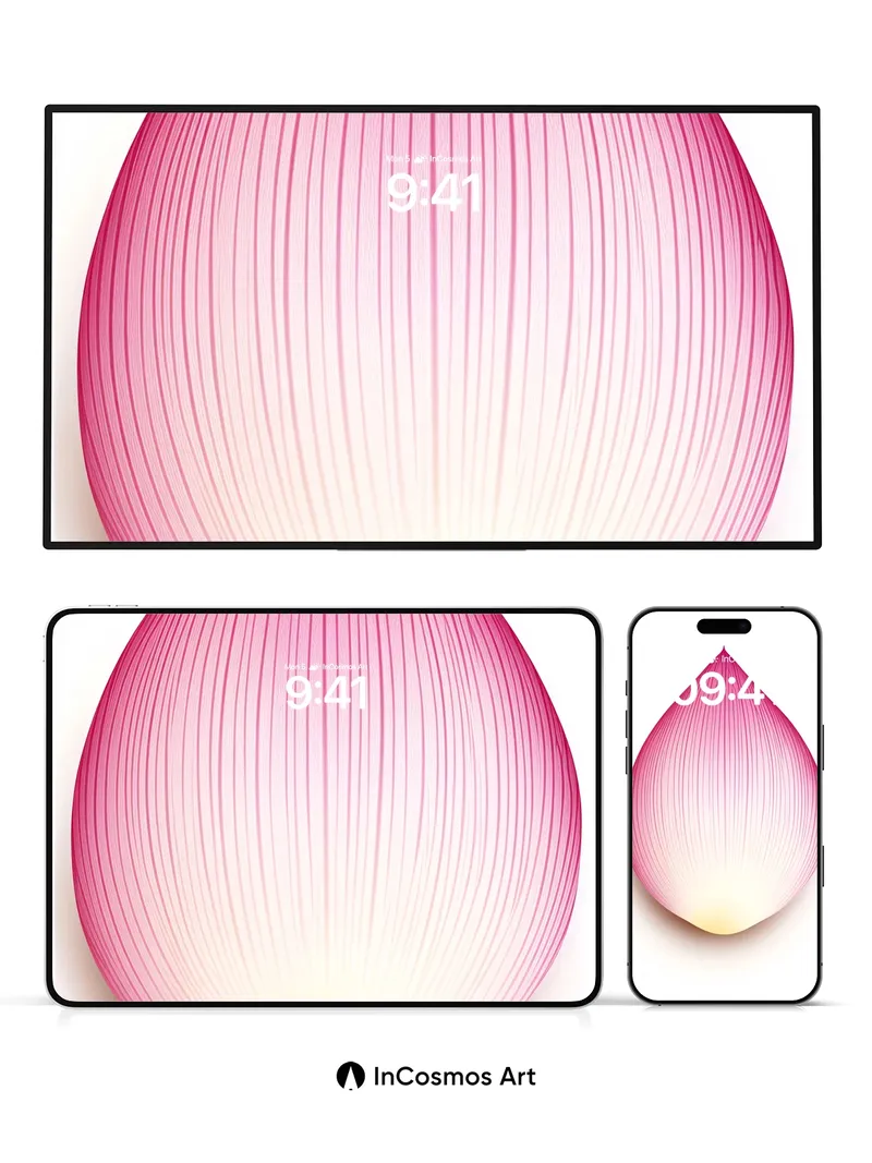 Serene Petal Wallpaper with Radiant Veins