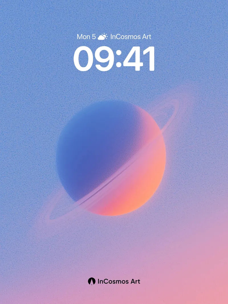 Calm Orbital Wallpaper with Ethereal Rings