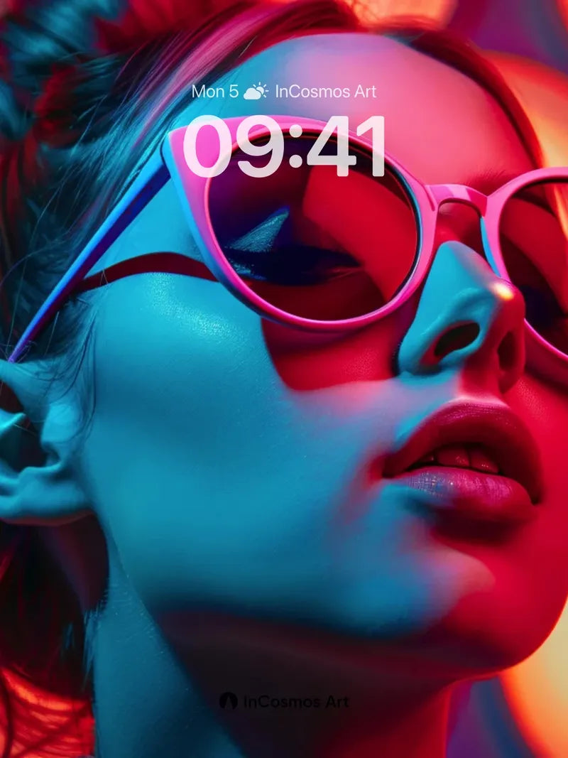 Neon Pulse Wallpaper with Retro Future Visions