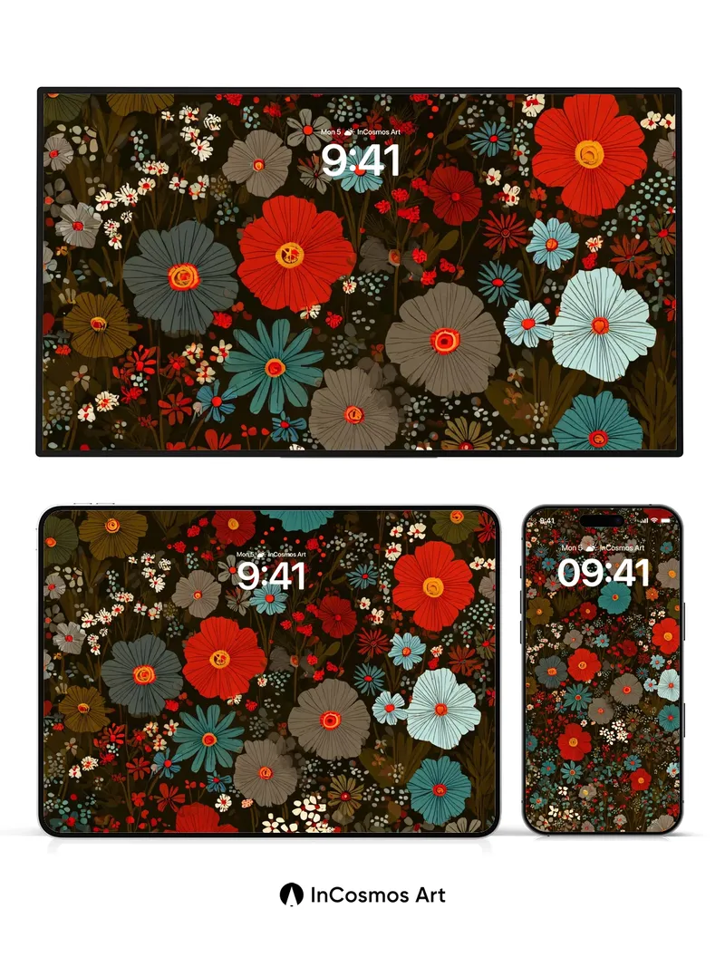 Velvet Garden Wallpaper with Secret Blooms