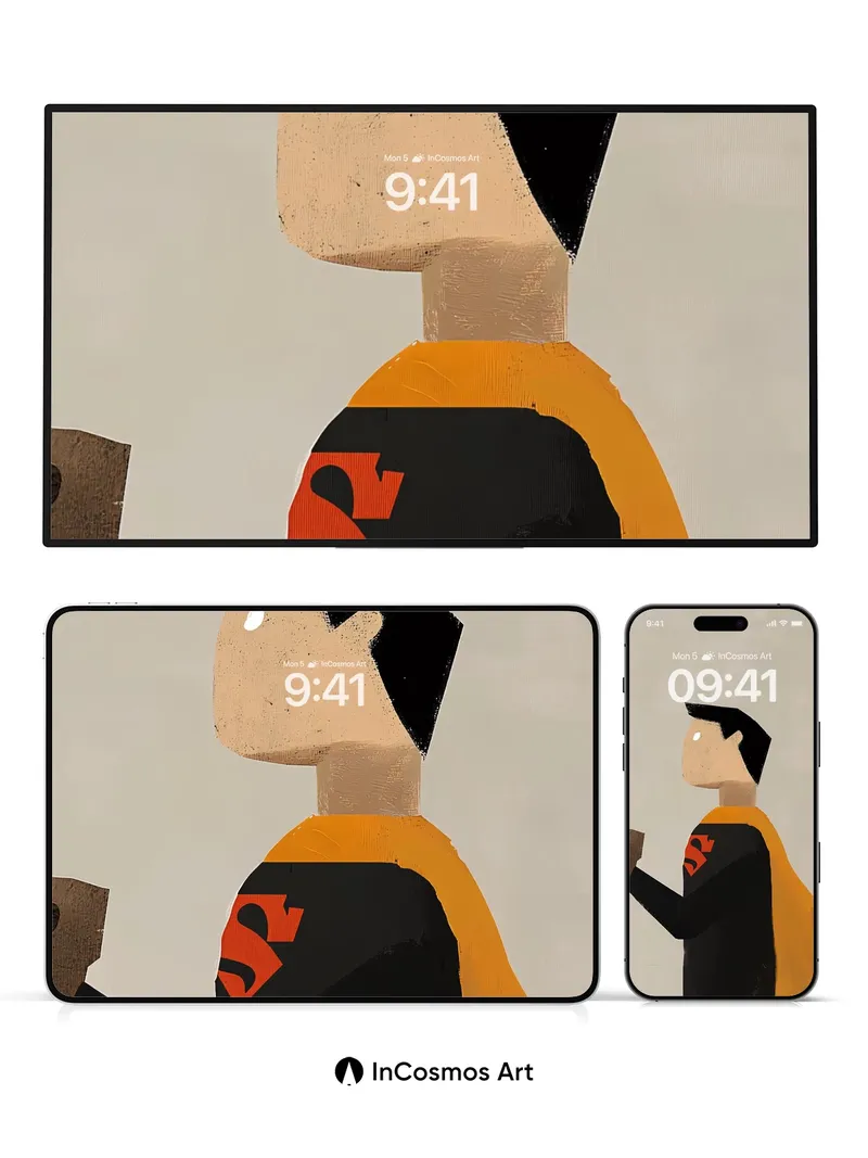 Silent Sentinel Wallpaper with Textured Heroism