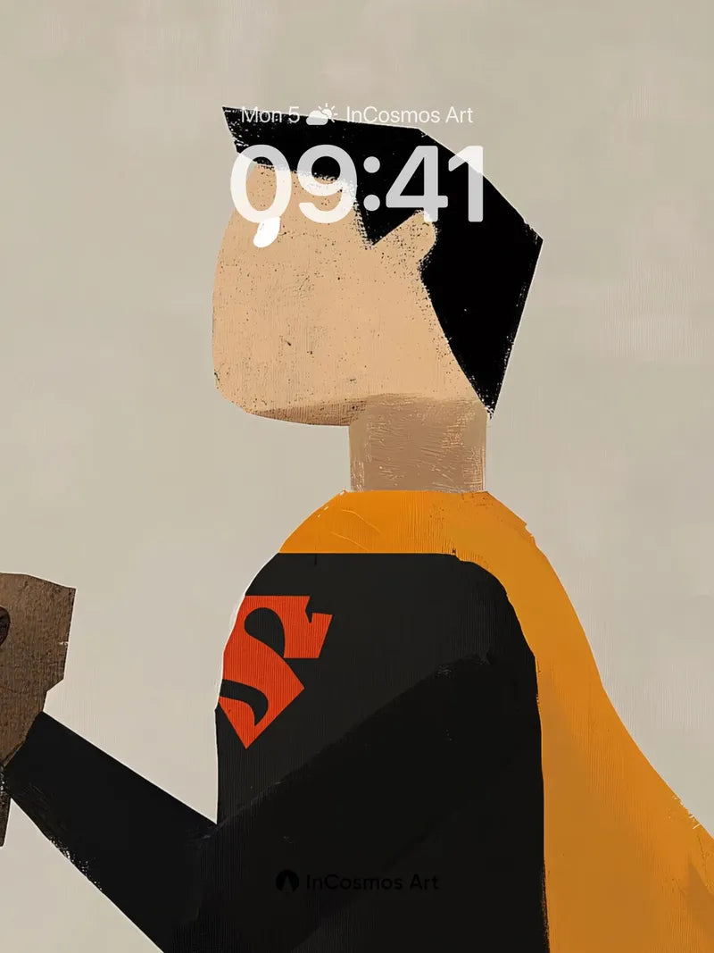 Silent Sentinel Wallpaper with Textured Heroism