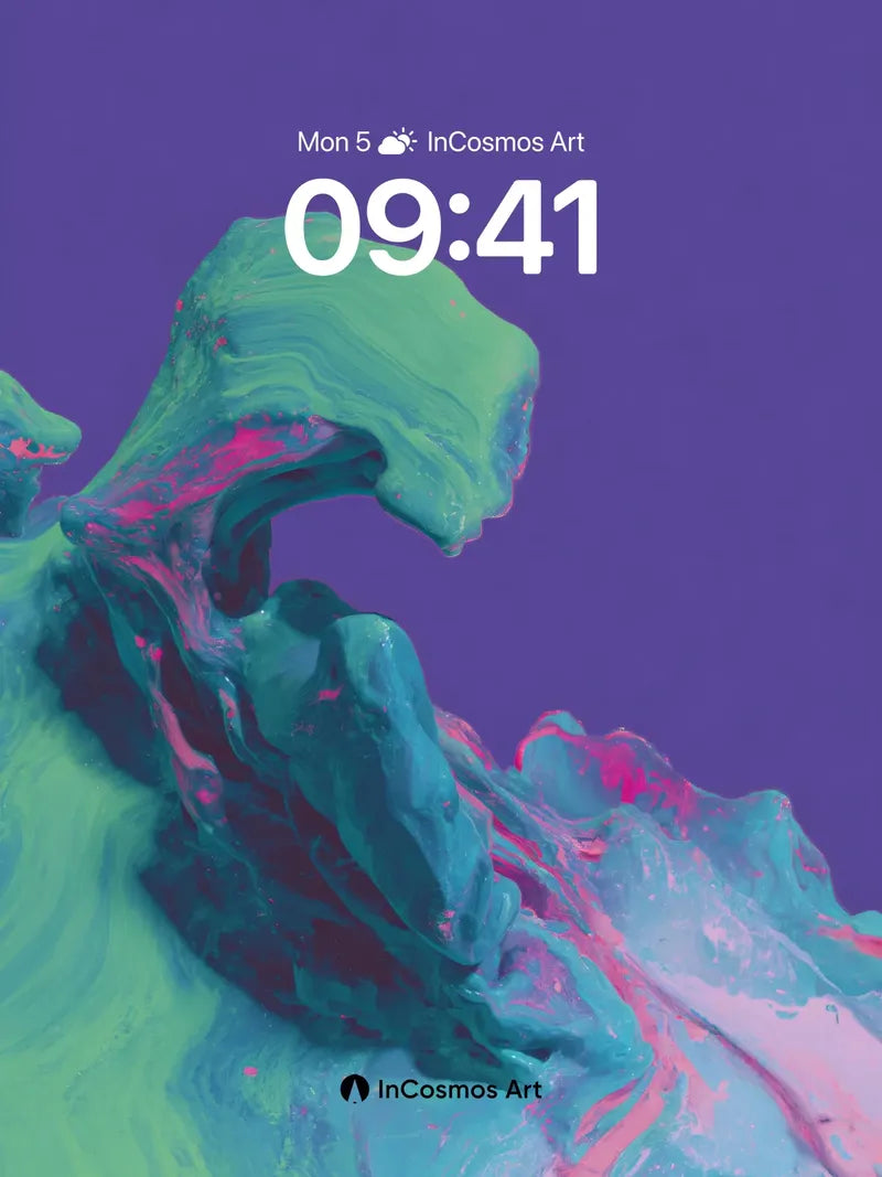 Neon Tide Wallpaper with Liquid Light