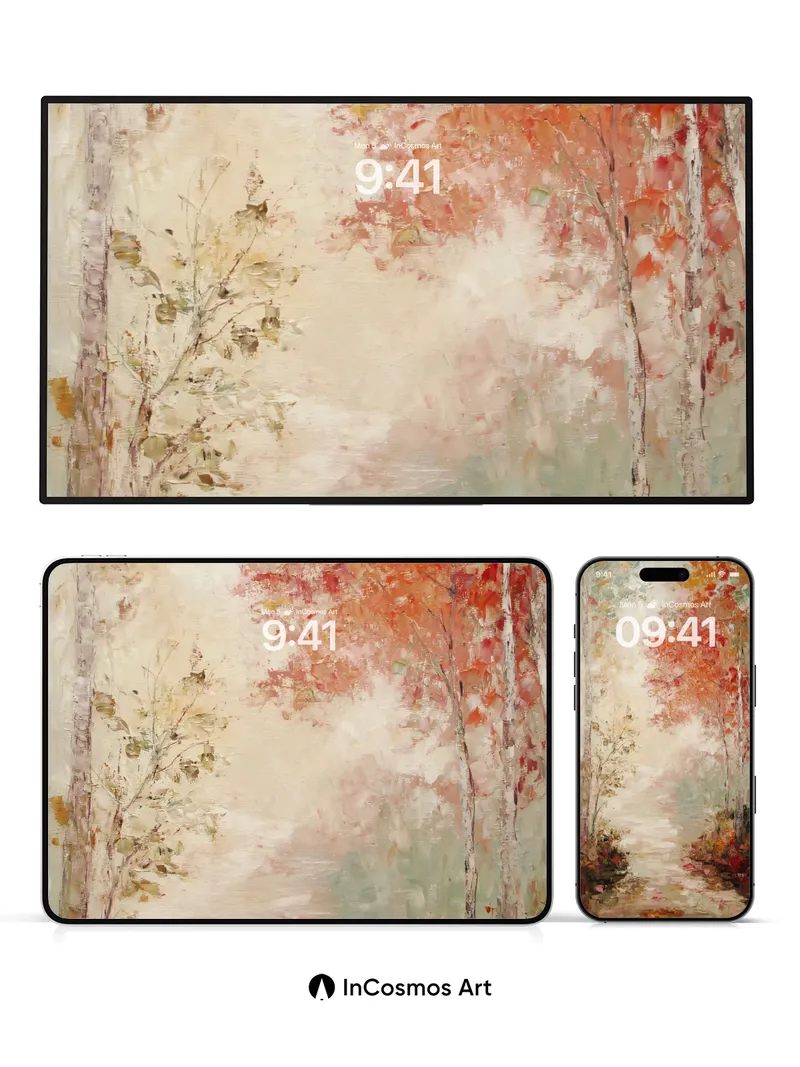 Autumn Hush Wallpaper with Whispering Canopy