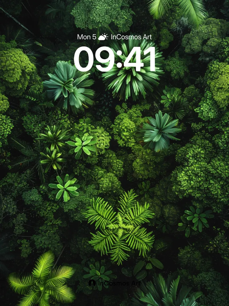 Emerald Canopy Wallpaper with Whispering Leaves