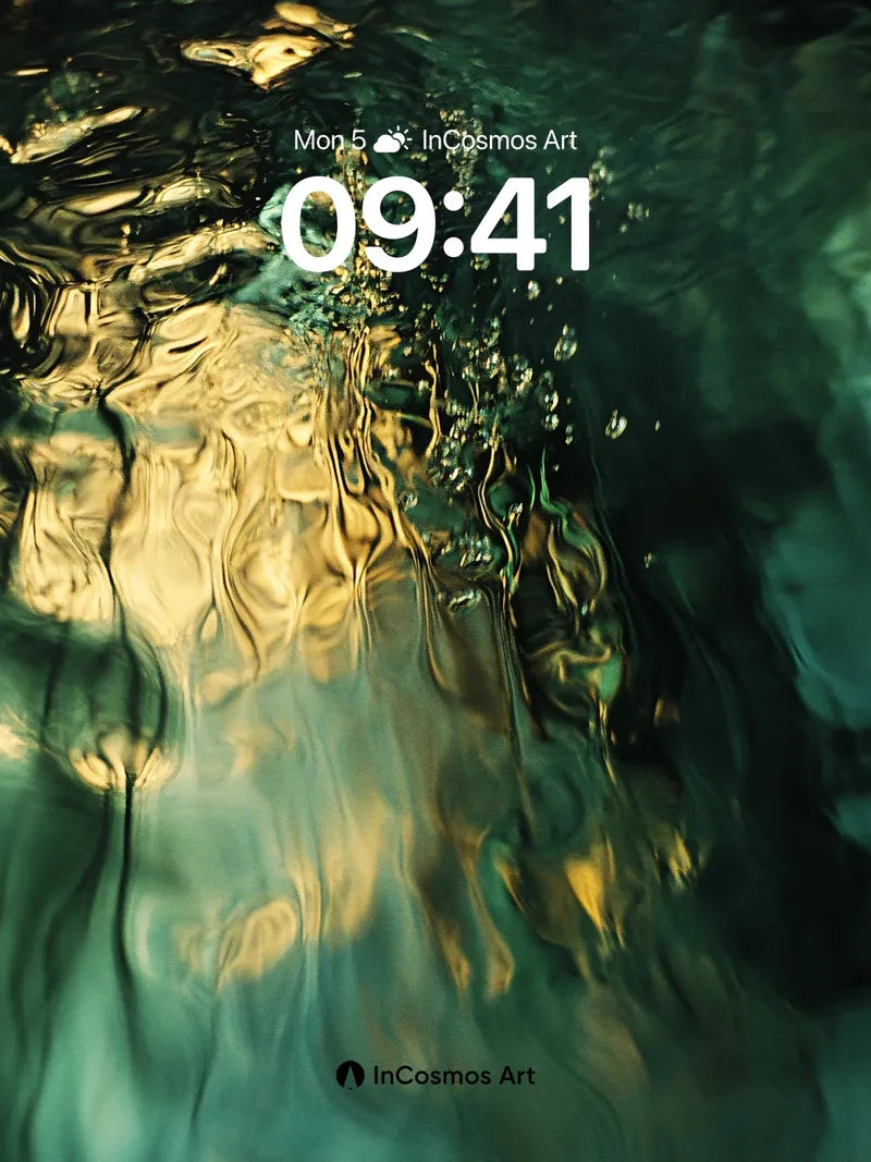 Liquid Gold Wallpaper with Murky Depths