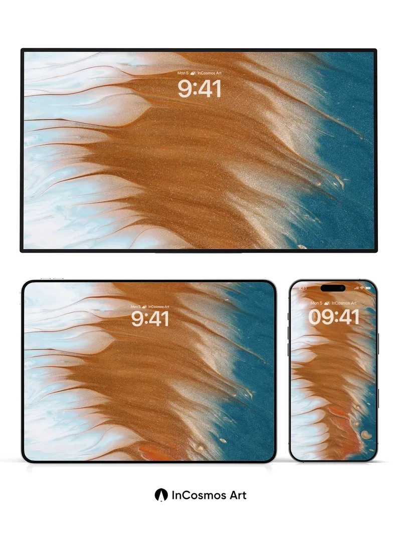 Serpentine Current Wallpaper with Liquid Earth