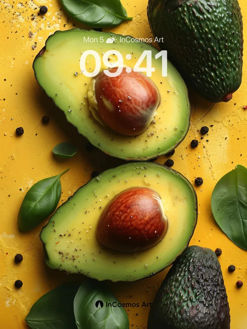 Golden Avocado Hush Wallpaper with Basil Whispers