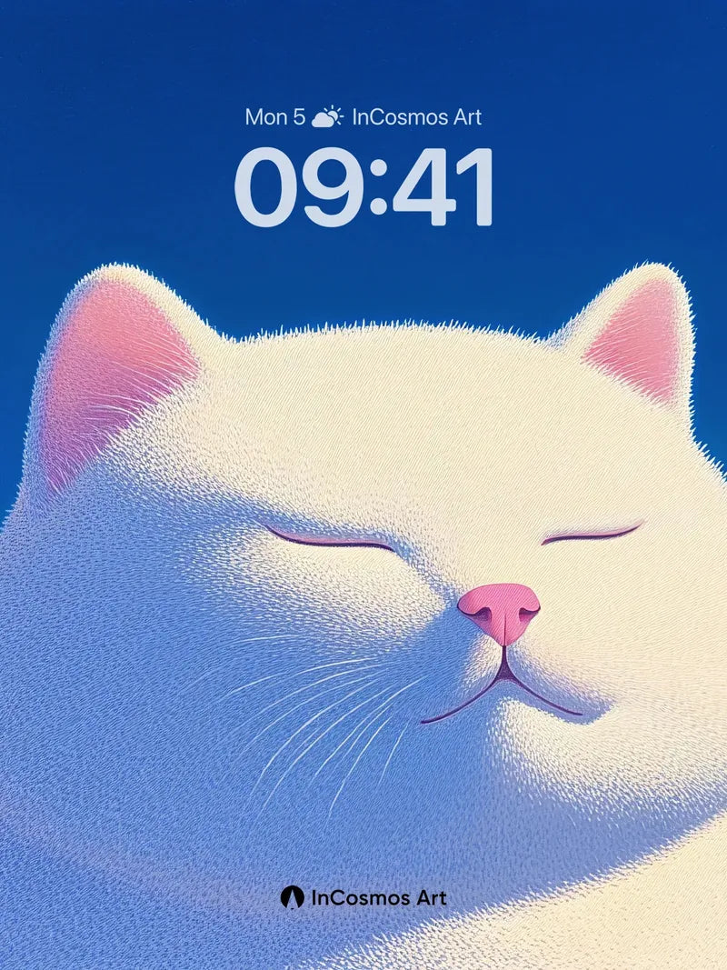 Serene Fluff Wallpaper with Cosmic Hush wallpaper for iPhone, iPad & Mac