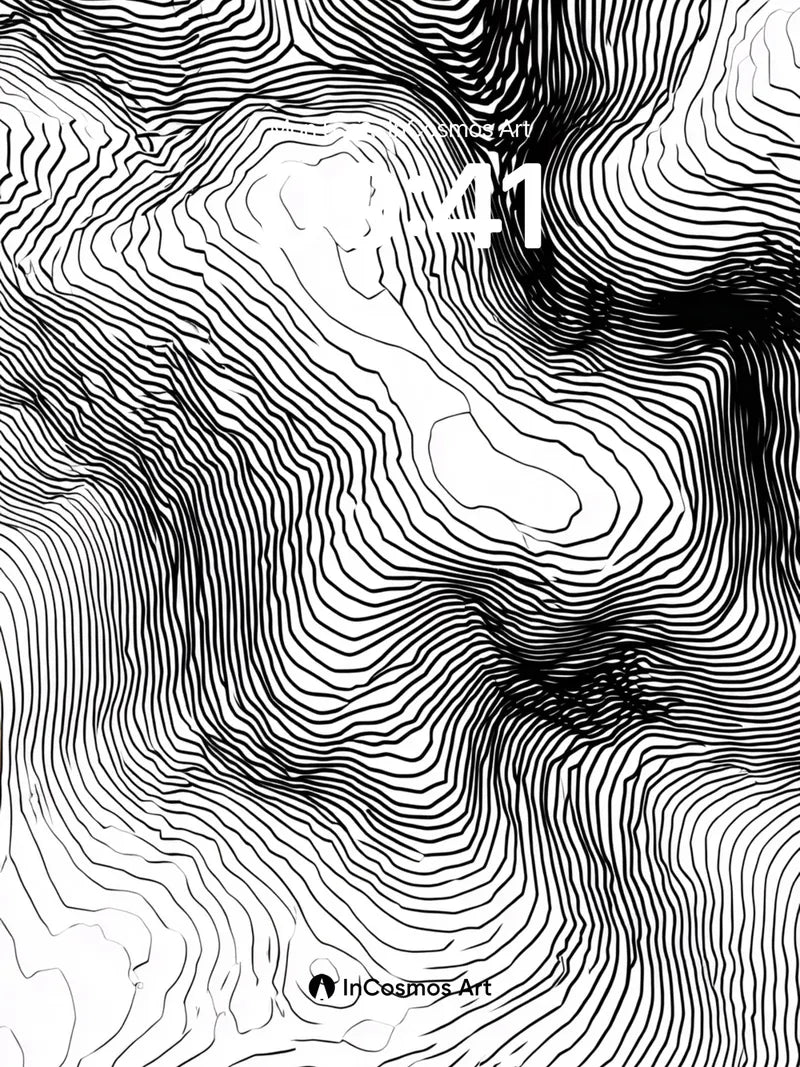 Topographic Whisper Wallpaper with Silent Contours