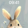 Serene Meadow Rabbit Wallpaper with Daisies wallpaper for iPhone, iPad & Mac