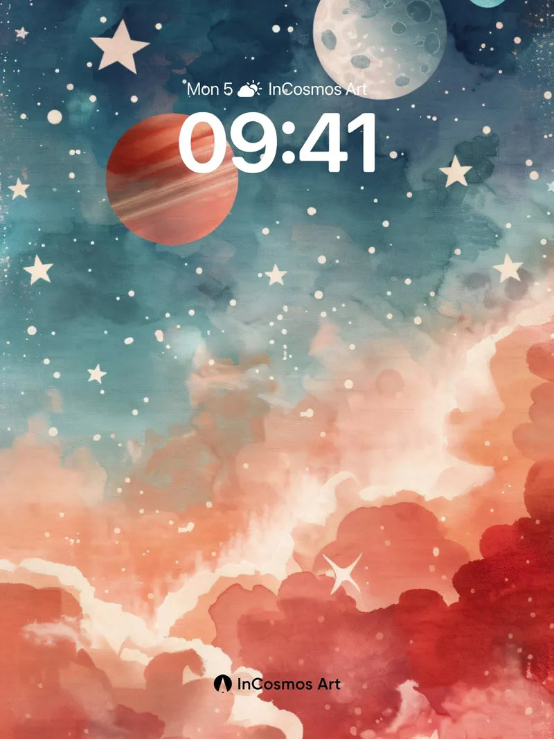 Cosmic Drift Wallpaper with Starlit Veils wallpaper for iPhone, iPad & Mac