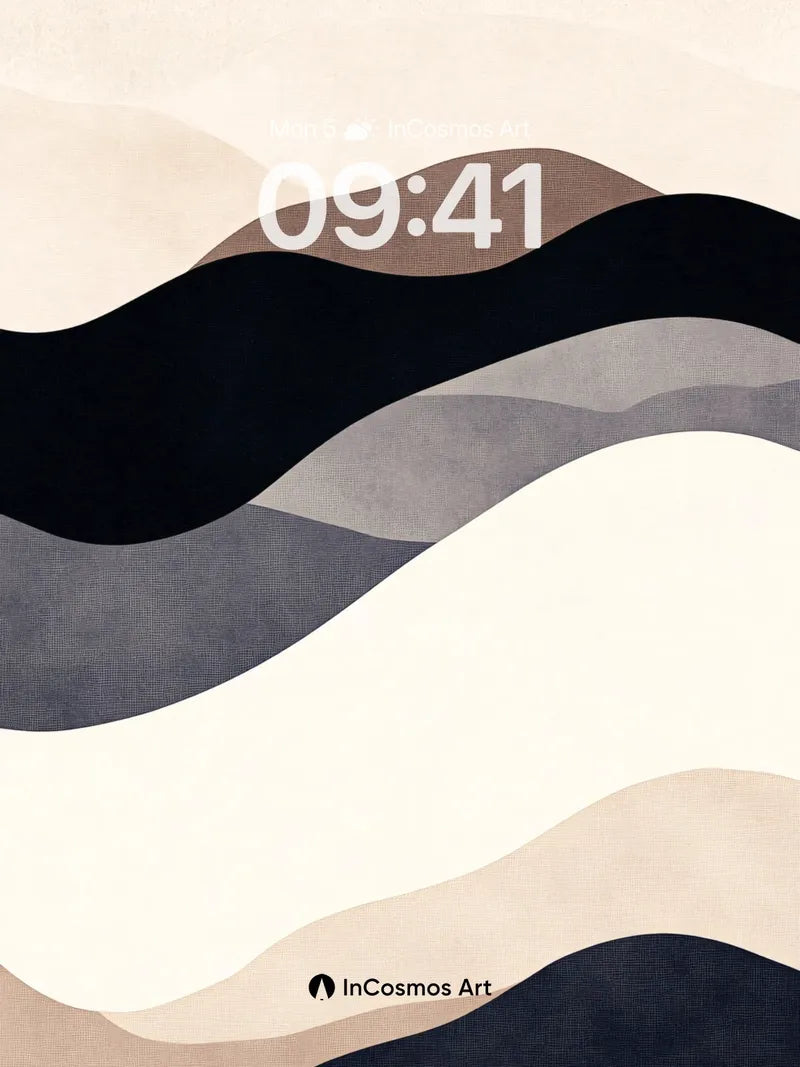 Serenity Wave Wallpaper with Textured Depth