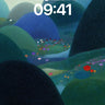 Whispering Hills Wallpaper with Polka-Dot Meadows wallpaper for iPhone, iPad & Mac