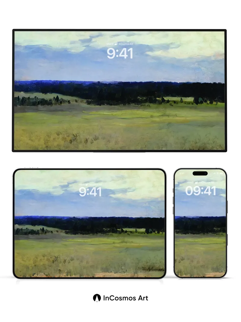 Serenity Field Wallpaper with Monet's Breath