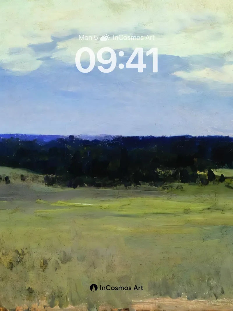 Serenity Field Wallpaper with Monet's Breath