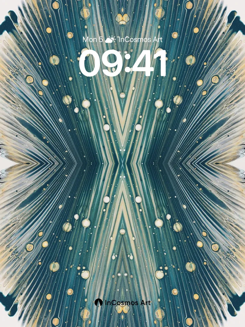 Cosmic Veil Wallpaper with Radiant Geometry wallpaper for iPhone, iPad & Mac