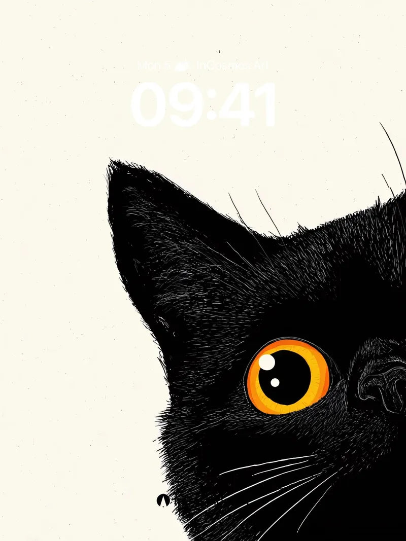 Whispering Shadow Wallpaper with Golden Eyes