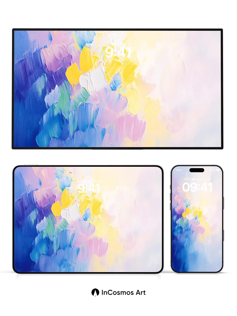 Luminous Bloom Wallpaper with Ethereal Hues