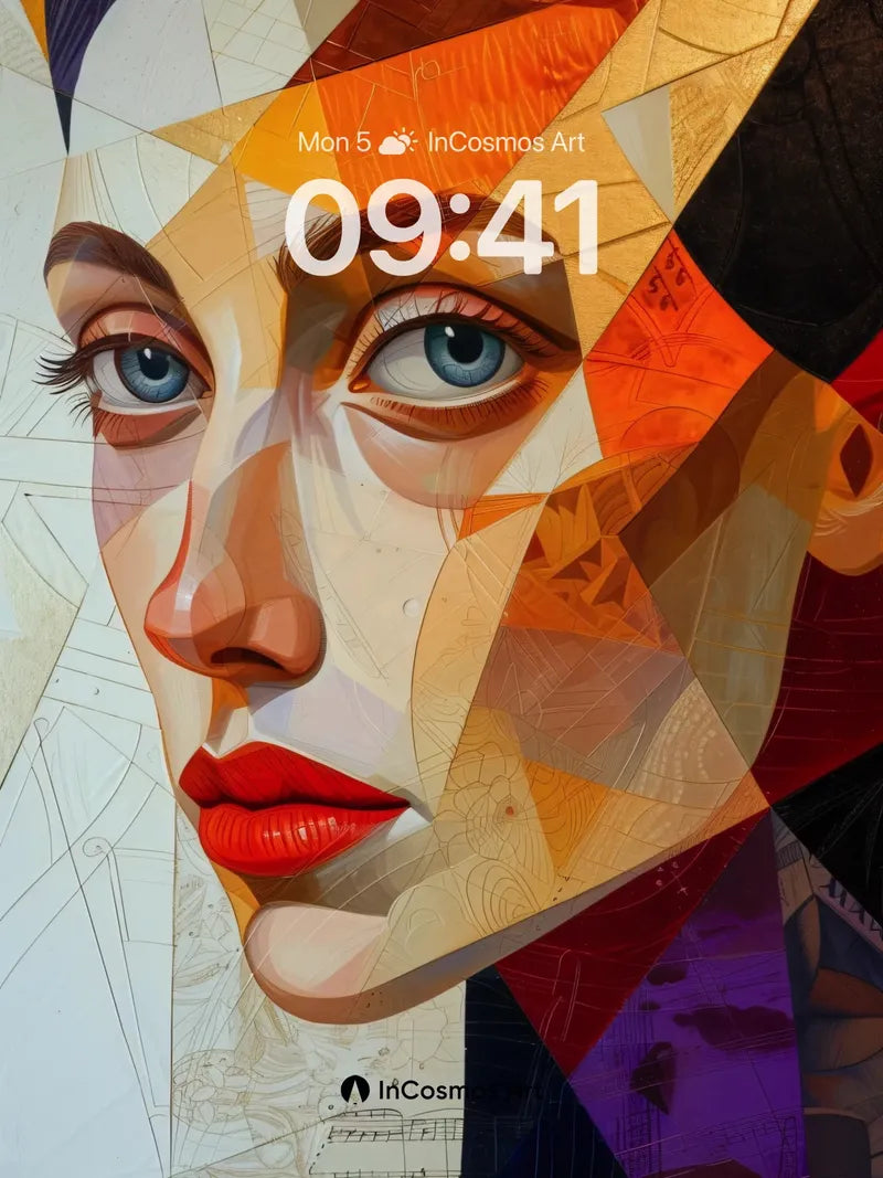 Cubist Light Wallpaper with Hidden Music wallpaper for iPhone, iPad & Mac