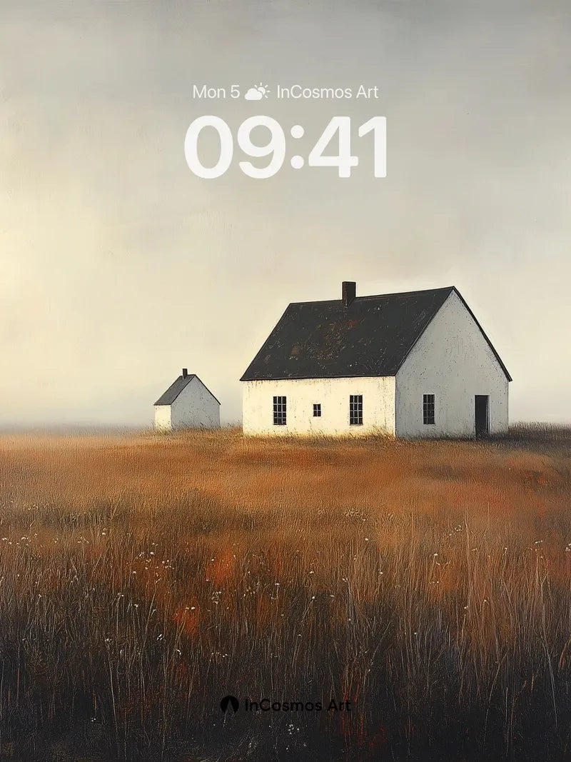 Serenity Field Wallpaper with Whispering Grass