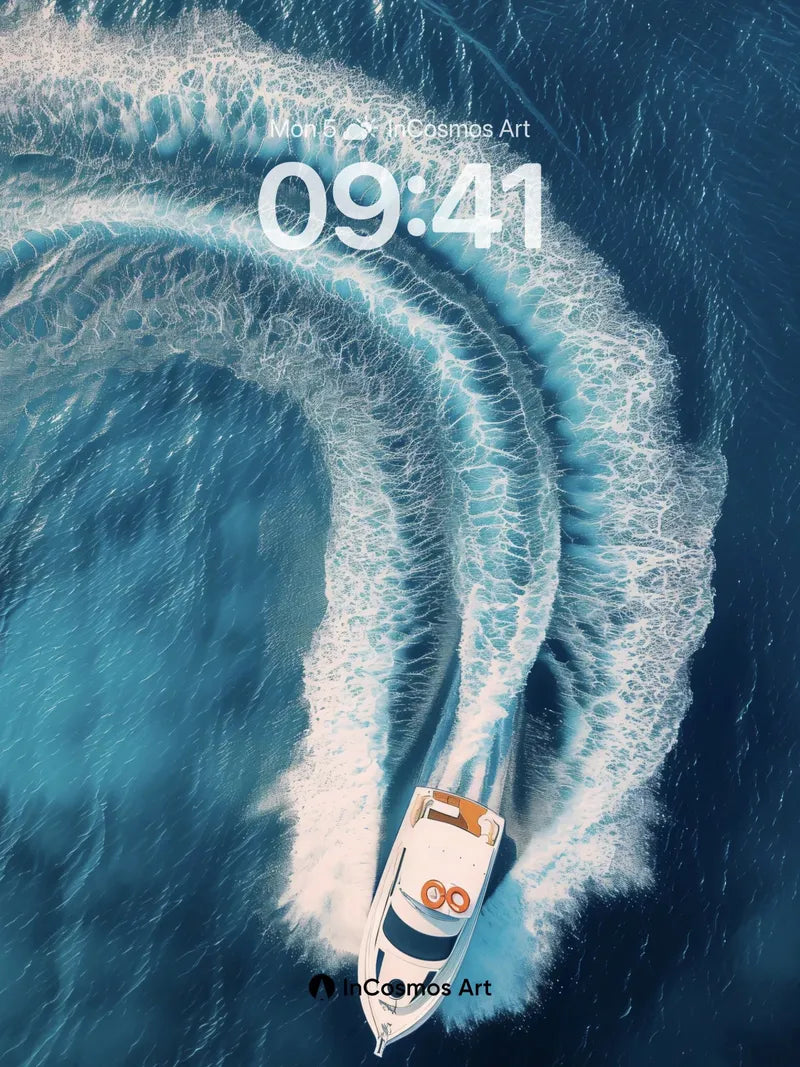 Azure Spiral Wallpaper with Oceanic Breath