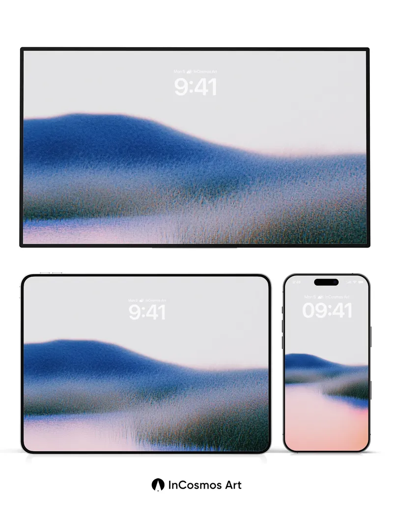 Misty Horizon Wallpaper with Soft Gradient Flow