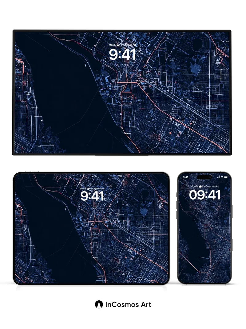 Neon Veil Wallpaper with City Pulse