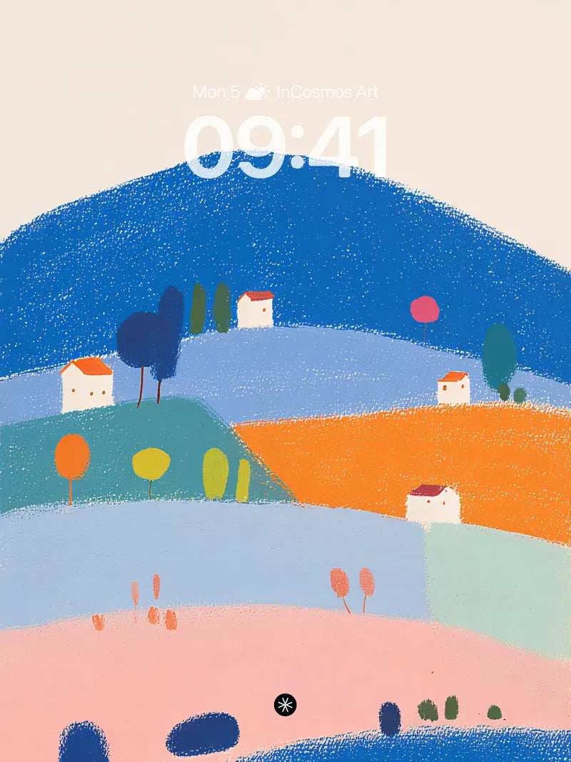 Serene Pastel Hills Wallpaper for Calm Backgrounds wallpaper for iPhone, iPad & Mac