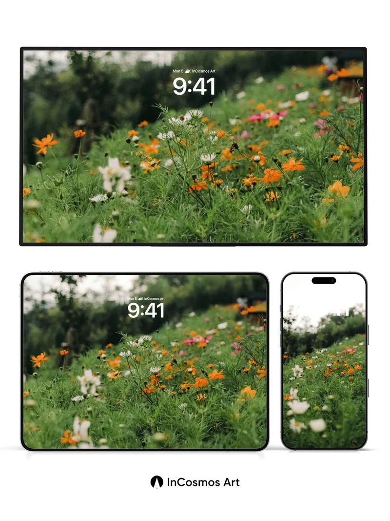 Serenity Bloom Wallpaper with Wildflower Hush