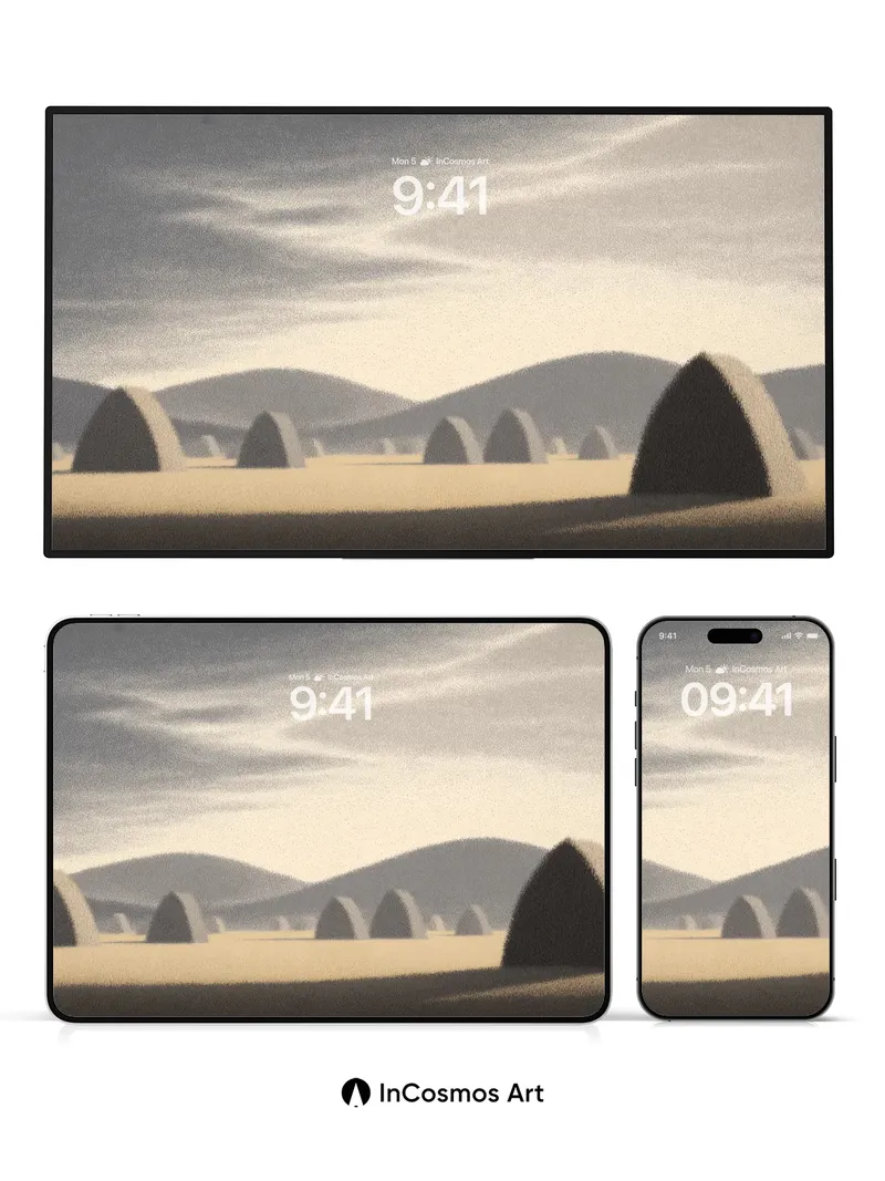 Desert Hush Wallpaper with Silent Domes