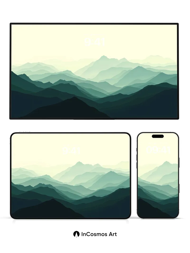 Serenity Ridge Wallpaper with Mist Veils