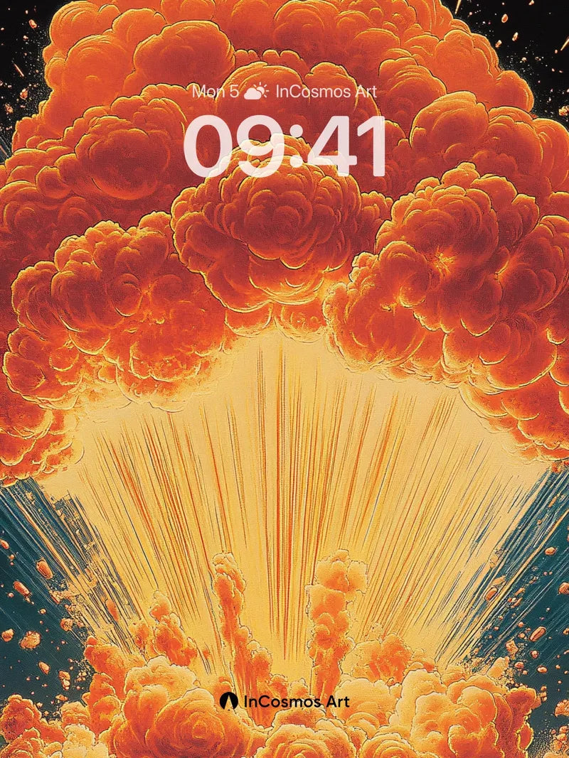 Fiery Crown Wallpaper with Cosmic Surge