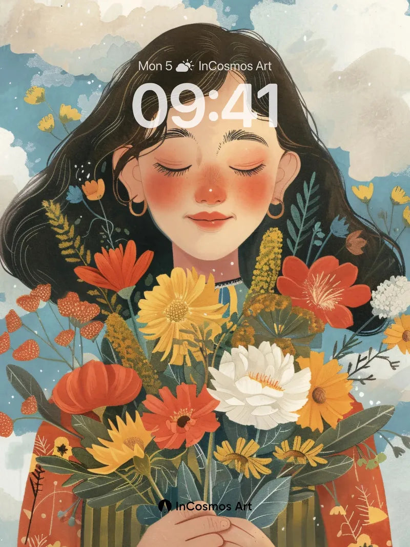 Serene Bloom Wallpaper with Whispering Petals