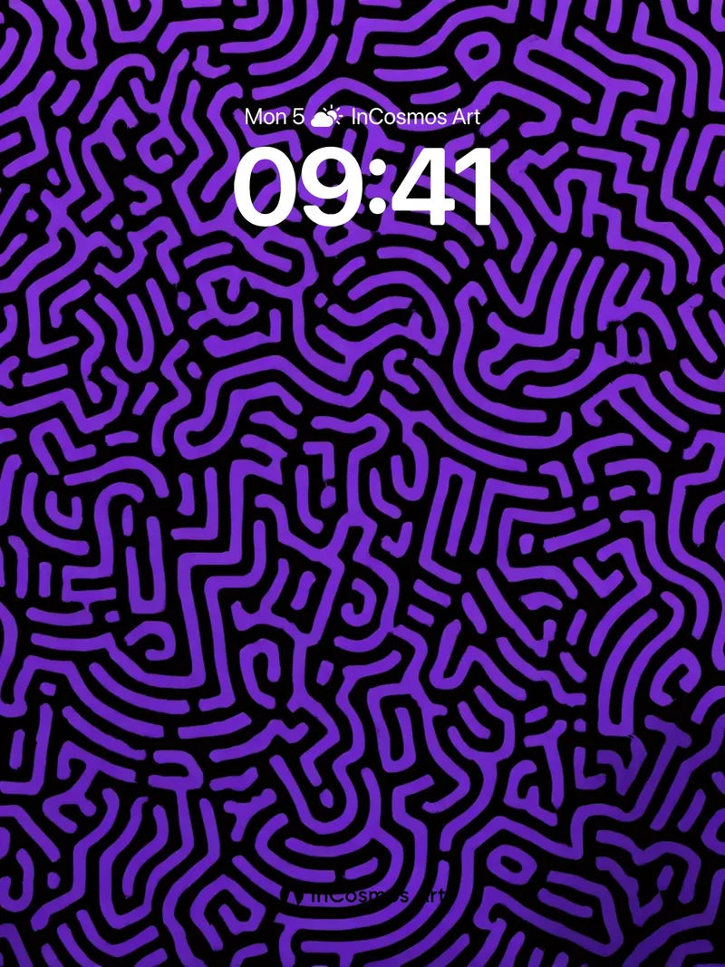 Labyrinthine Pulse Wallpaper with Electric Veins