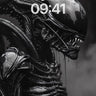 Glossy Horror Wallpaper with Dripping Shadows wallpaper for iPhone, iPad & Mac