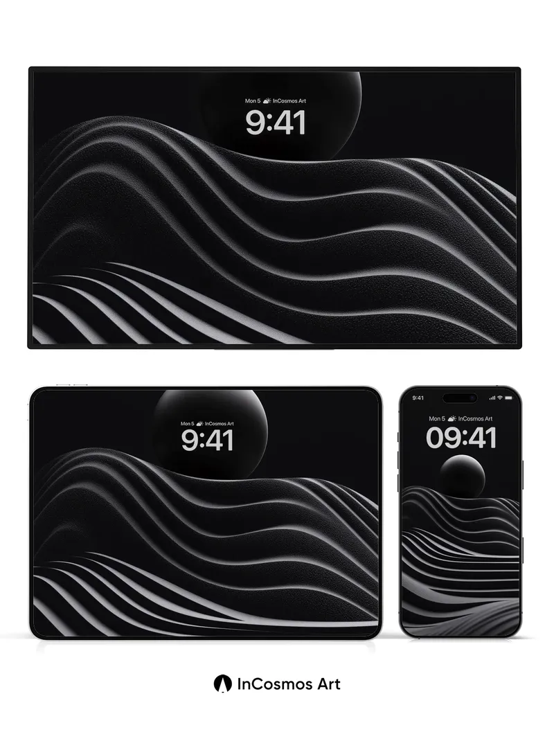 Silent Sphere Wallpaper with Woven Shadows