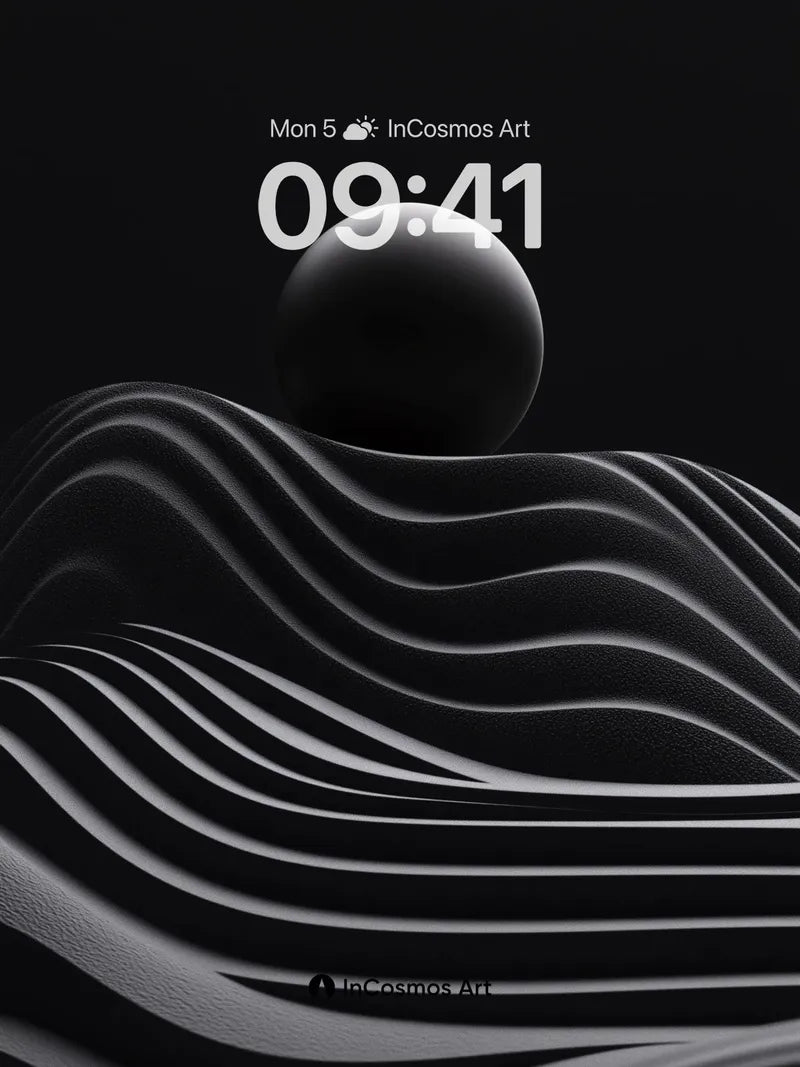 Silent Sphere Wallpaper with Woven Shadows